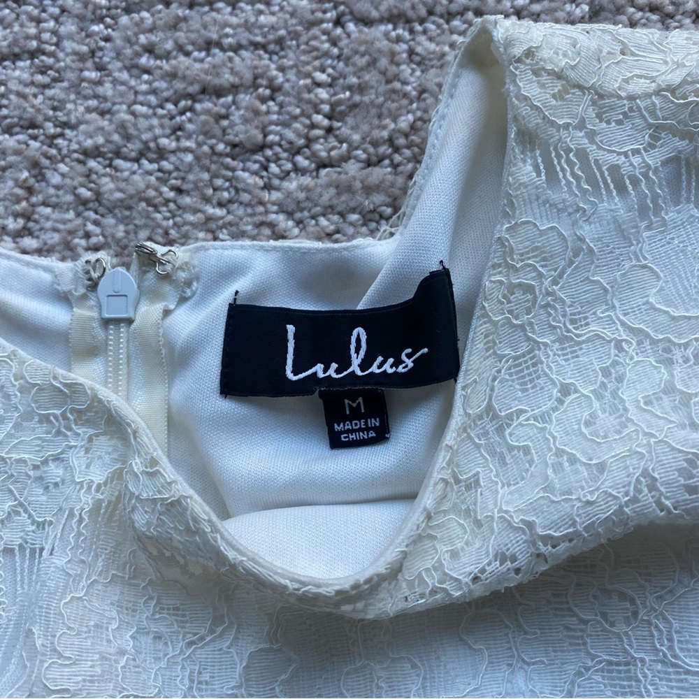 Lulus white lace dress - Picture 3 of 4